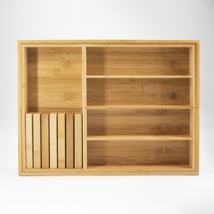 Sraith stórála drawer scian scian insléirenádúrtha bambú